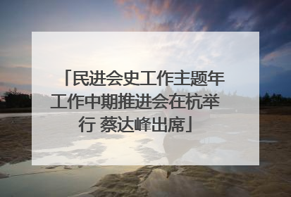 民进会史工作主题年工作中期推进会在杭举行 蔡达峰出席