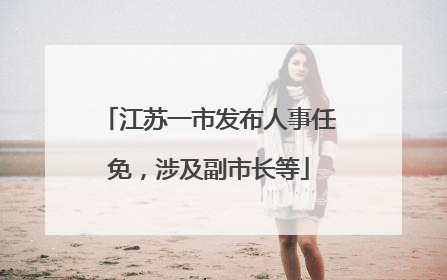 江苏一市发布人事任免，涉及副市长等