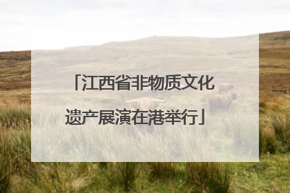 江西省非物质文化遗产展演在港举行