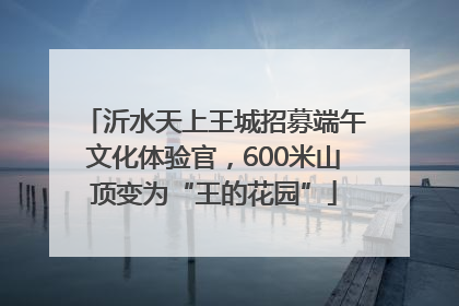 沂水天上王城招募端午文化体验官，600米山顶变为“王的花园”