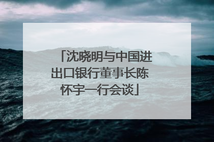 沈晓明与中国进出口银行董事长陈怀宇一行会谈