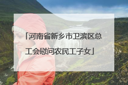 河南省新乡市卫滨区总工会慰问农民工子女