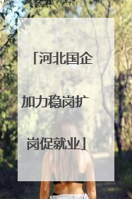 河北国企加力稳岗扩岗促就业