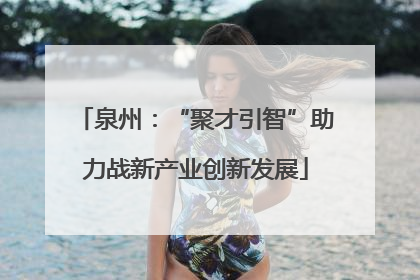 泉州：“聚才引智”助力战新产业创新发展