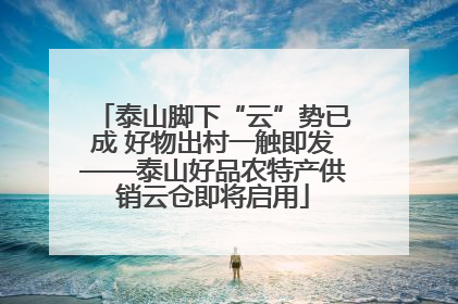 泰山脚下“云”势已成 好物出村一触即发——泰山好品农特产供销云仓即将启用