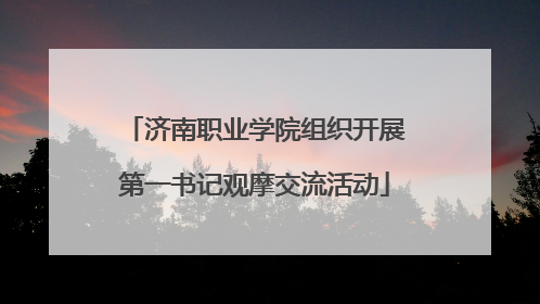 济南职业学院组织开展第一书记观摩交流活动