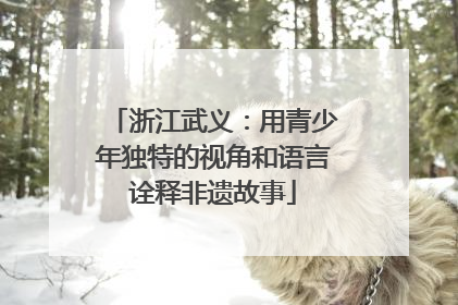 浙江武义：用青少年独特的视角和语言诠释非遗故事