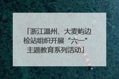 浙江温州、大麦屿边检站组织开展“六一”主题教育系列活动