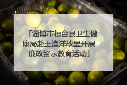 淄博市桓台县卫生健康局赴王渔洋故里开展廉政警示教育活动