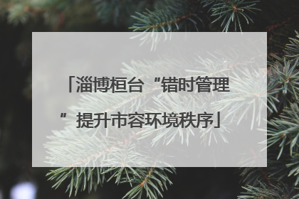 淄博桓台“错时管理”提升市容环境秩序