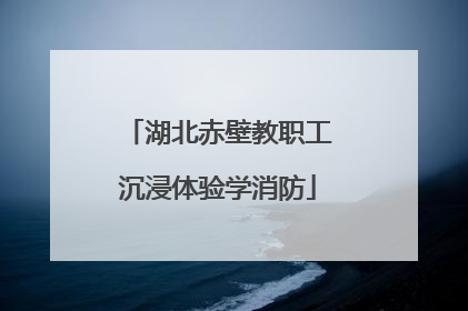 湖北赤壁教职工沉浸体验学消防