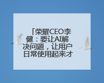 荣耀CEO李健：要让AI解决问题，让用户日常使用起来才能释放潜力