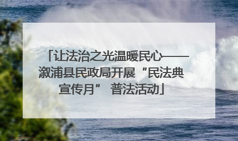让法治之光温暖民心——溆浦县民政局开展“民法典宣传月” 普法活动
