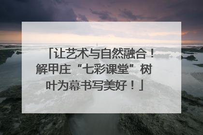 让艺术与自然融合！解甲庄“七彩课堂”树叶为幕书写美好！