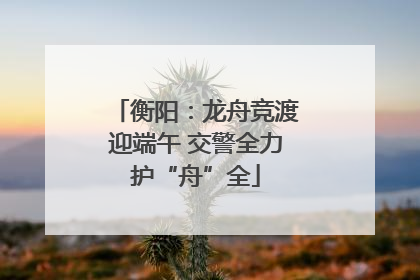 衡阳：龙舟竞渡迎端午 交警全力护“舟”全