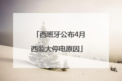 西班牙公布4月西葡大停电原因