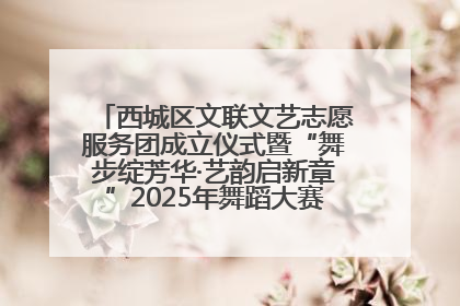 西城区文联文艺志愿服务团成立仪式暨“舞步绽芳华·艺韵启新章”2025年舞蹈大赛展演圆满举办