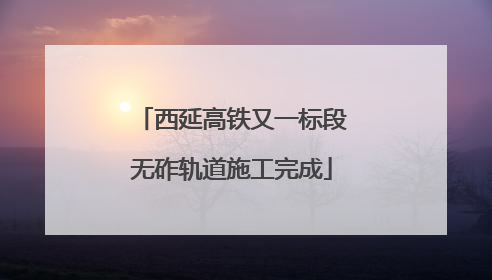 西延高铁又一标段无砟轨道施工完成