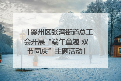 襄州区张湾街道总工会开展“端午童趣 双节同庆”主题活动