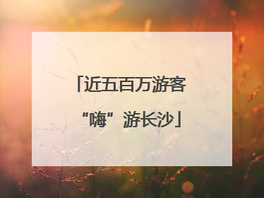 近五百万游客“嗨”游长沙