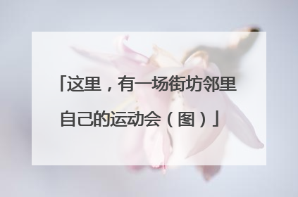 这里，有一场街坊邻里自己的运动会（图）
