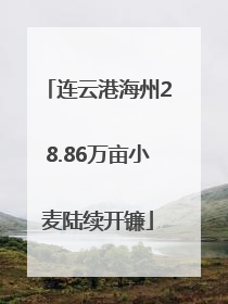 连云港海州28.86万亩小麦陆续开镰