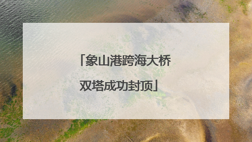 象山港跨海大桥双塔成功封顶