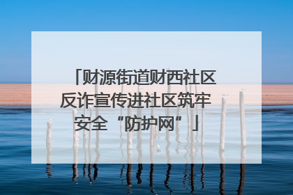 财源街道财西社区反诈宣传进社区筑牢安全“防护网”