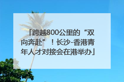 跨越800公里的“双向奔赴”！长沙-香港青年人才对接会在港举办