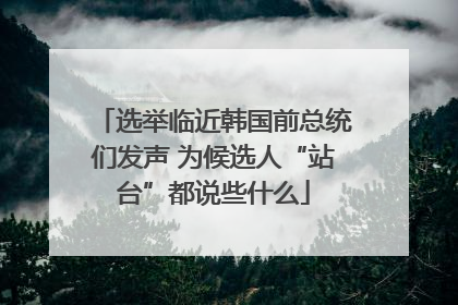 选举临近韩国前总统们发声 为候选人“站台”都说些什么