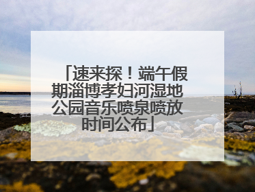 速来探！端午假期淄博孝妇河湿地公园音乐喷泉喷放时间公布