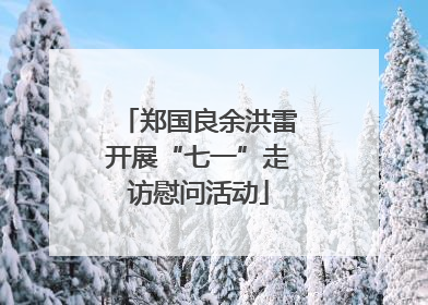 郑国良余洪雷开展“七一”走访慰问活动