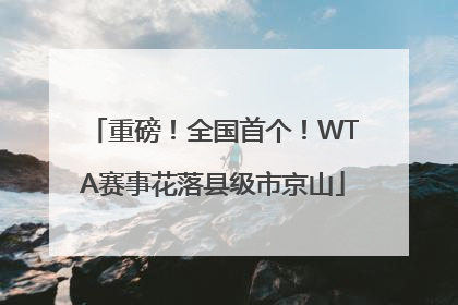重磅！全国首个！WTA赛事花落县级市京山
