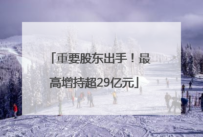 重要股东出手！最高增持超29亿元