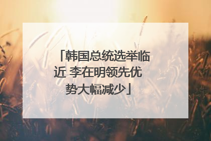 韩国总统选举临近 李在明领先优势大幅减少