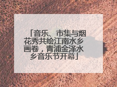 音乐、市集与烟花秀共绘江南水乡画卷，青浦金泽水乡音乐节开幕