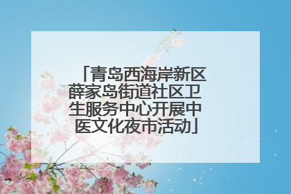 青岛西海岸新区薛家岛街道社区卫生服务中心开展中医文化夜市活动