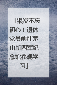 银发不忘初心！退休党员前往茅山新四军纪念馆参观学习