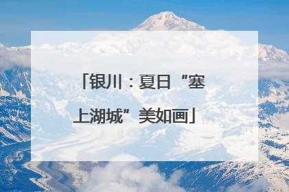 银川：夏日“塞上湖城”美如画