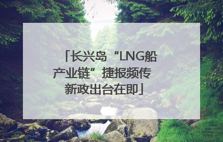 长兴岛“LNG船产业链”捷报频传 新政出台在即