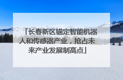 长春新区锚定智能机器人和传感器产业，抢占未来产业发展制高点