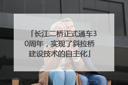 长江二桥正式通车30周年，实现了斜拉桥建设技术的自主化