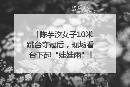 陈芋汐女子10米跳台夺冠后，现场看台下起“娃娃雨”