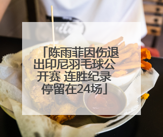陈雨菲因伤退出印尼羽毛球公开赛 连胜纪录停留在24场