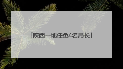 陕西一地任免4名局长