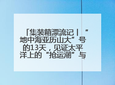 集装箱漂流记丨“地中海亚历山大”号的13天，见证太平洋上的“抢运潮”与“过剩潮”
