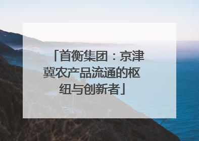 首衡集团：京津冀农产品流通的枢纽与创新者