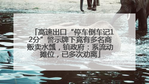 高速出口“停车倒车记12分”警示牌下竟有多名商贩卖水瓢，镇政府：系流动摊位，已多次劝离