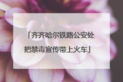 齐齐哈尔铁路公安处把禁毒宣传带上火车