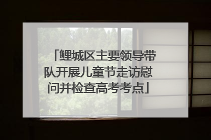 鲤城区主要领导带队开展儿童节走访慰问并检查高考考点